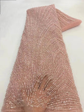 African Various Lace Fabric – Premium Handmade Beaded Embroidery for Elegant Dresses - Free Delivery only at Flexi Africa