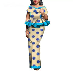 Traditional African 2PC Outfit – Dashiki Top and Skirt Set for Women - Free Delivery Worldwide only at Flexi Africa