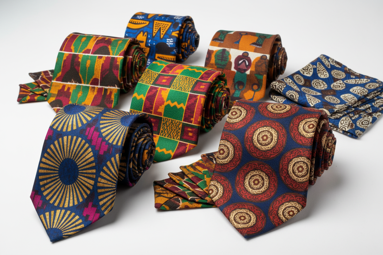 Men's Ties and Pocket Squares - Flexi Africa