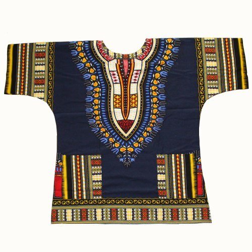 100% Cotton African Print Dashiki Unisex Clothing Bold and Colorful Loose T-shirts - Flexi Africa - Free Delivery Worldwide