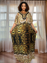 African-Inspired Loose Fit Maxi Dress – Elegant Oversized Gown for Women