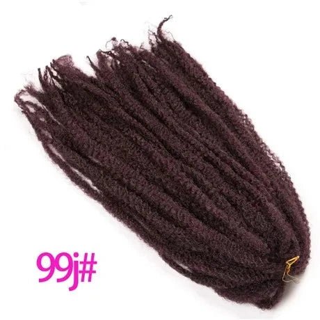 18" Afro Kinky Braiding Hair Synthetic Crochet Marly Braids Extensions 30 Strands Burgundy Black Ombre - Flexi Africa - Flexi Africa offers Free Delivery Worldwide - Vibrant African traditional clothing showcasing bold prints and intricate designs