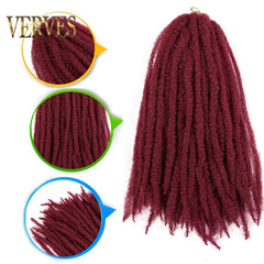 18" Afro Kinky Braiding Hair Synthetic Crochet Marly Braids Extensions 30 Strands Burgundy Black Ombre - Flexi Africa - Flexi Africa offers Free Delivery Worldwide - Vibrant African traditional clothing showcasing bold prints and intricate designs