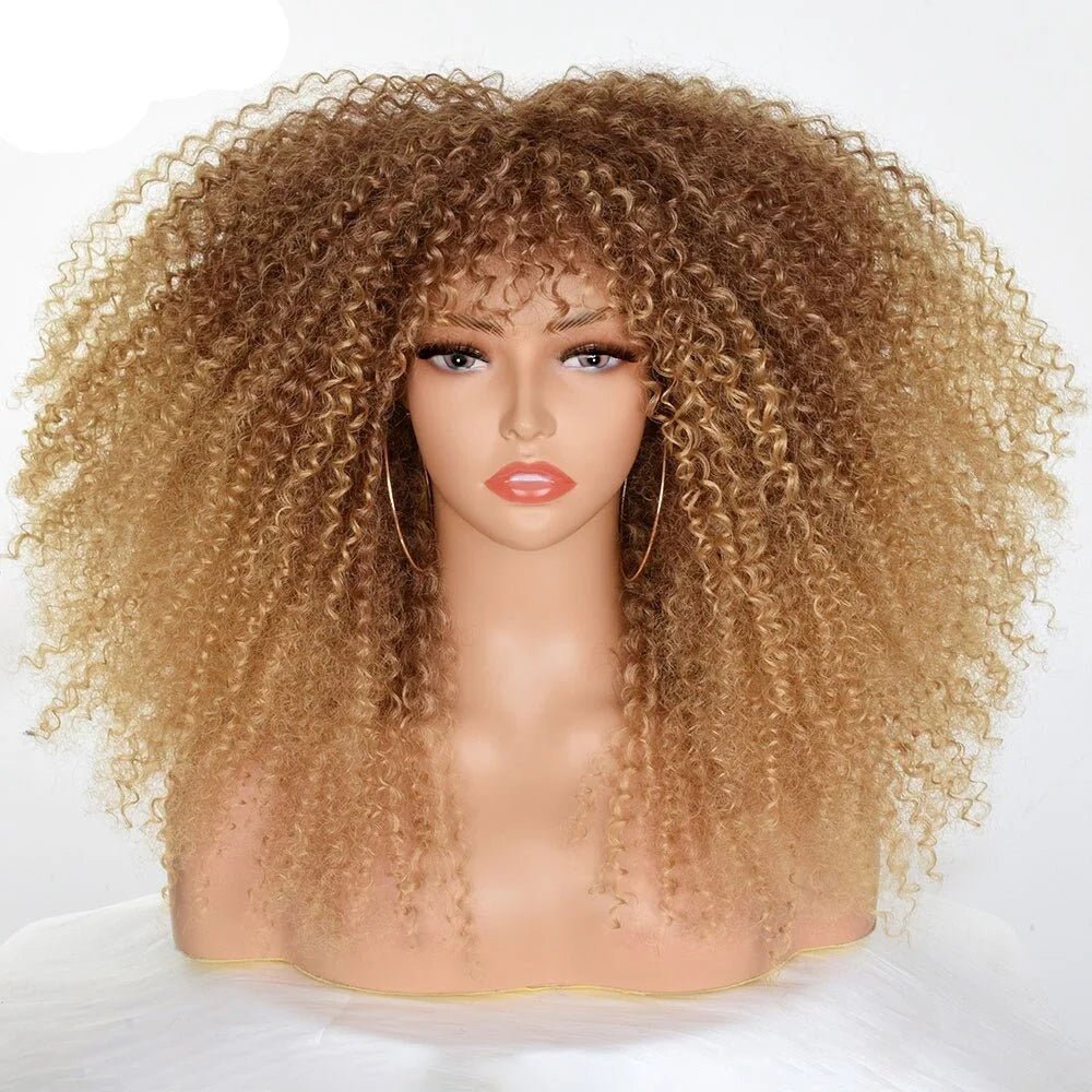 18" Synthetic Fibre Glueless Cosplay Hair Regular Wig Curly Short - Free Delivery Worldwide only at Flexi Africa