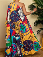 Buy Plus Size Women’s Summer Dress – South African Starry Sky and Sun Element Print for only $19.50 at Flexi Africa!
