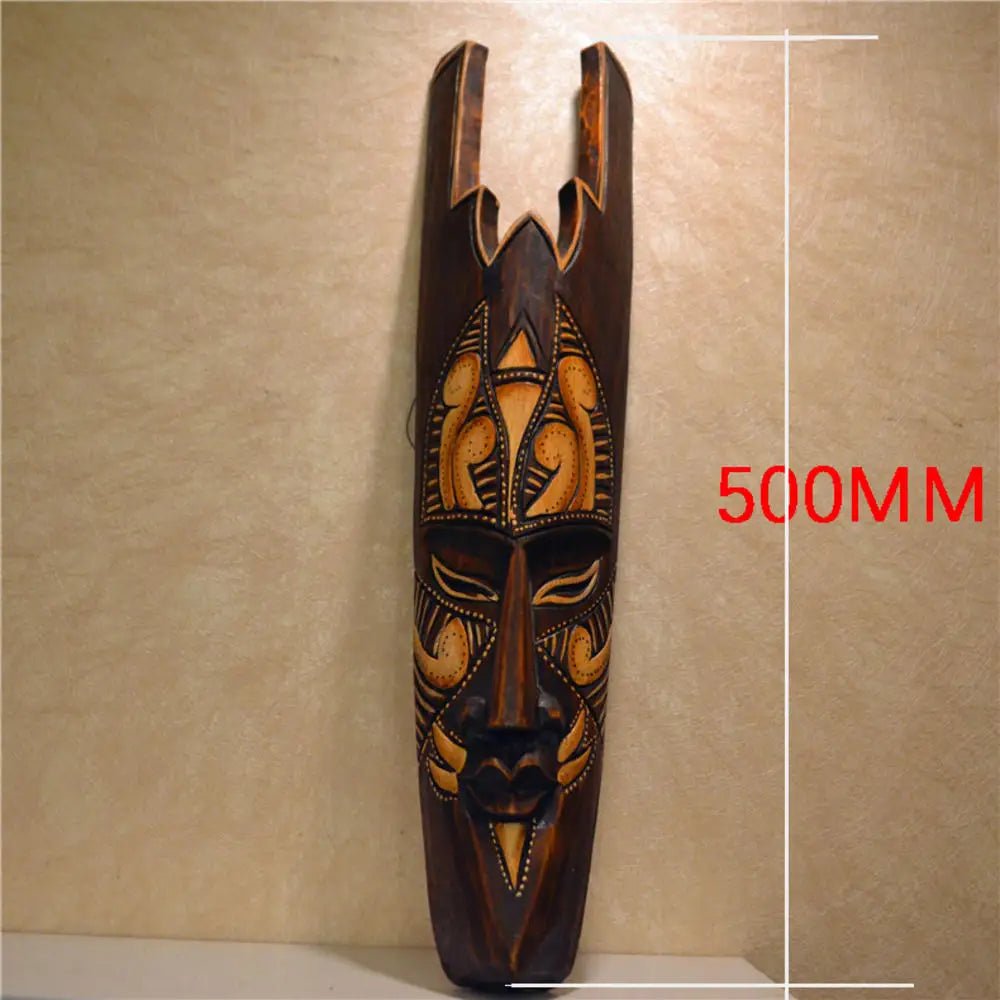 Style Wall Hanging Pendant Wood Carving African Face Mask Creative Retro Home Bar Hotel Decoration - Free Delivery Worldwide only at Flexi Africa