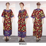 African Embroidered Bazin Dress for Women – Floral Boho Ankara Long Robes - Free Delivery Worldwide only at Flexi Africa