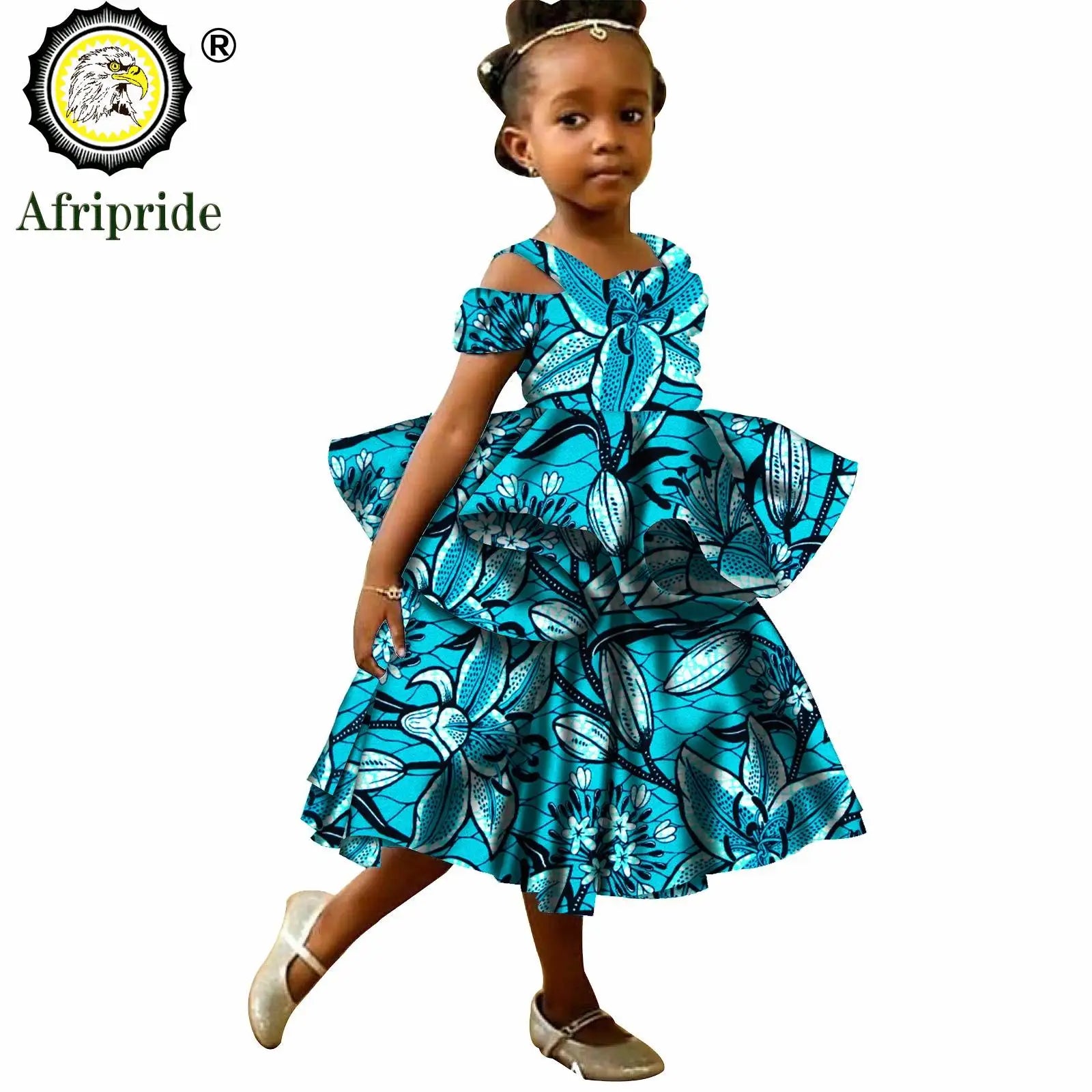 Kids African Print Princess Dress – Sleeveless Ankara Casual Mini Dress for Girls
