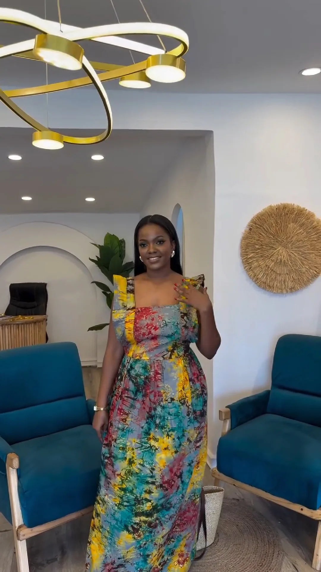 African Dresses For Women 2025 New African Clothes Dashiki Spaghetti Strap Ankara Bazin Traditional Robe Africa Long Dress