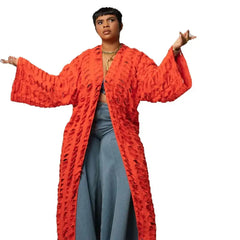 African Fashion Cardigans For Women Summer 2025 Sexy Hollow Denim Long Down Coat Plus Europe Lady Swimwear Long Kimonos