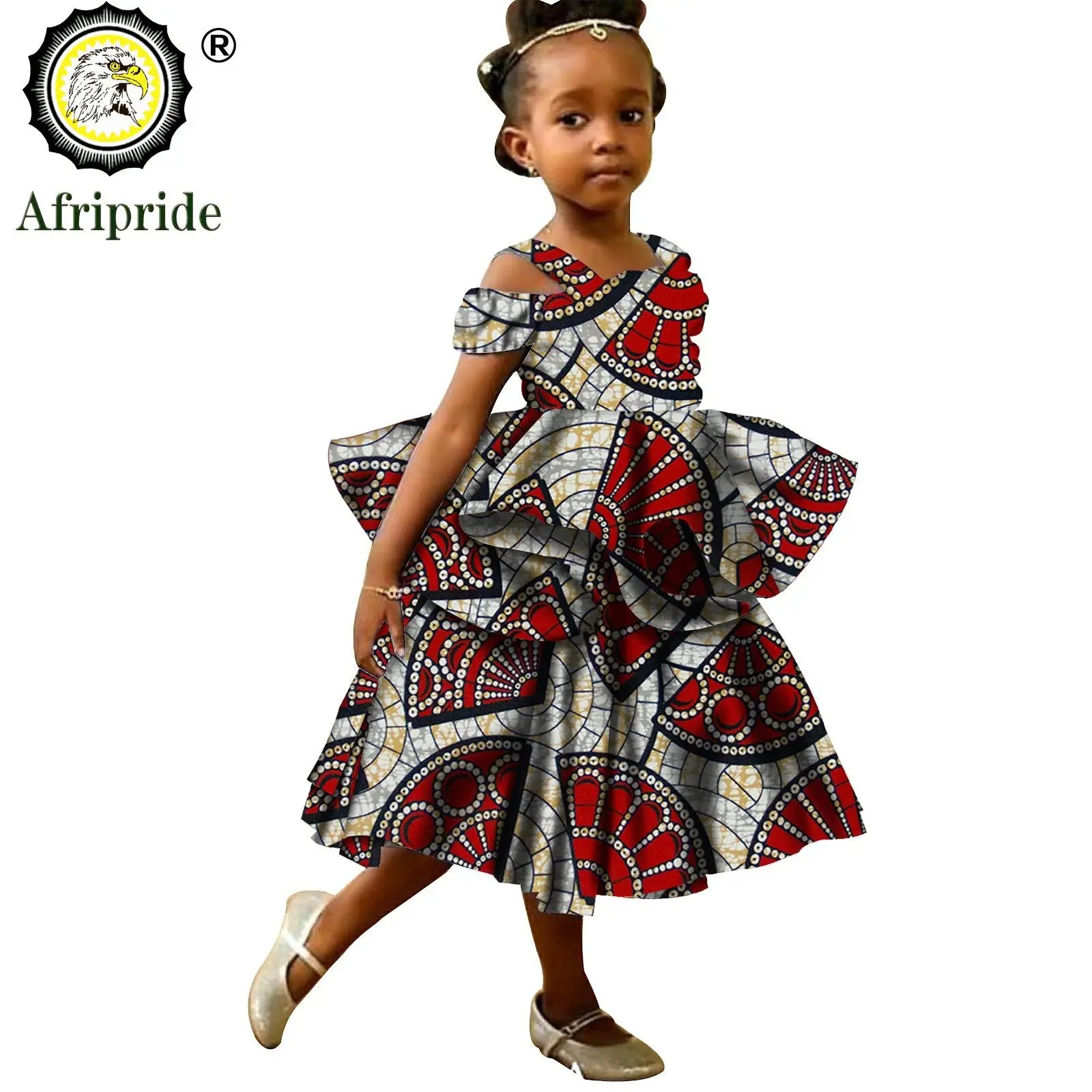 Kids African Print Princess Dress – Sleeveless Ankara Casual Mini Dress for Girls