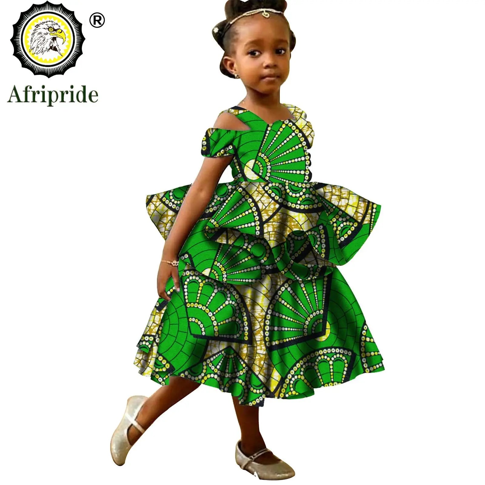 Kids African Print Princess Dress – Sleeveless Ankara Casual Mini Dress for Girls