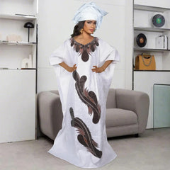Inspired Bazin Gown – African Wedding & Party Dress for Women
