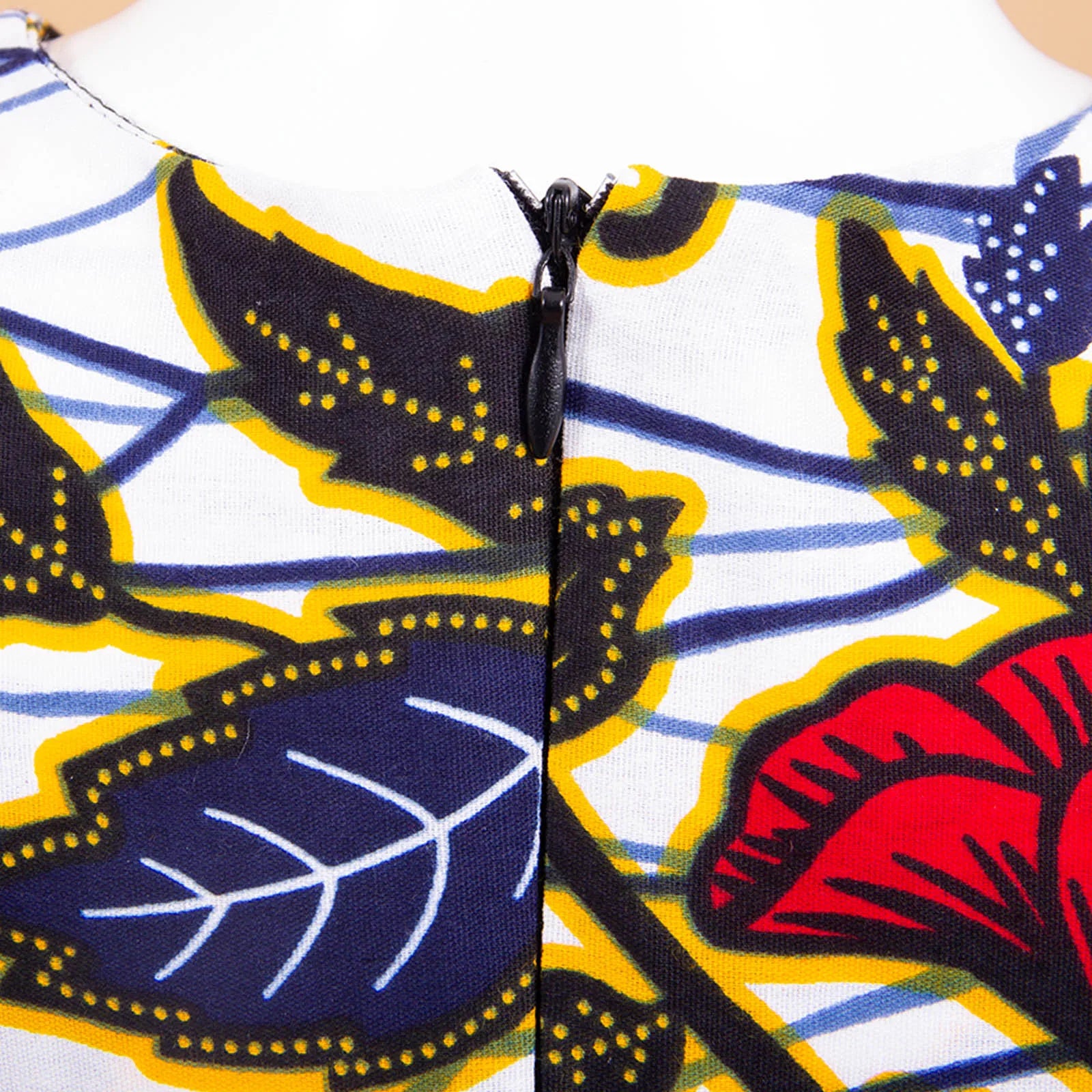 Kids African Print Princess Dress – Sleeveless Ankara Casual Mini Dress for Girls