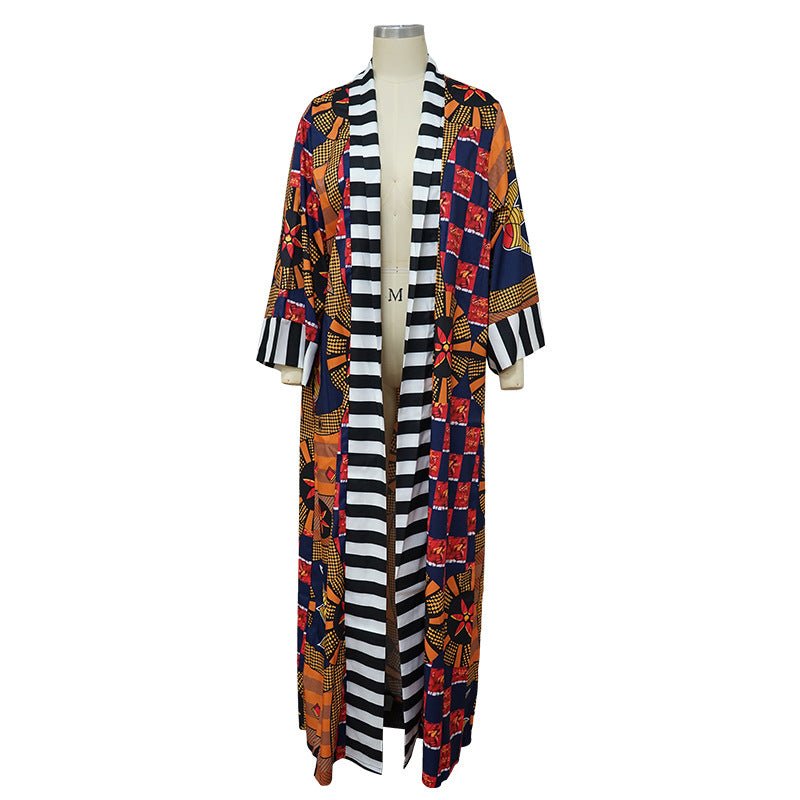 Africa Clothes for Women 2021 Dashiki Autumn Winter African Women Printing Long Shirt Cardigan Coat Dress African Dresses Women - Free Delivery Worldwide only at Flexi Africa