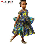 African Ankara Dress for Girls – Double - Layer Ruffles Bazin Riche Kids Party Dress - Free Delivery Worldwide only at Flexi Africa