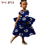 African Ankara Dress for Girls – Double - Layer Ruffles Bazin Riche Kids Party Dress - Free Delivery Worldwide only at Flexi Africa