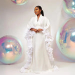 African Ankara Evening Dress for Women – Luxurious Batwing Dashiki Gown - Free Delivery Worldwide only at Flexi Africa