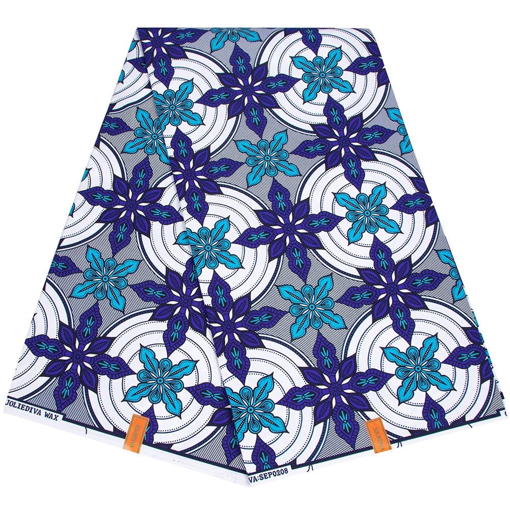 African Ankara Prints Wax Fabric Patchwork Retro Style Warp Sewing Woman Dress Craft DIY Africa Material 100% Polyester By Yard - Free Delivery Worldwide only at Flexi Africa