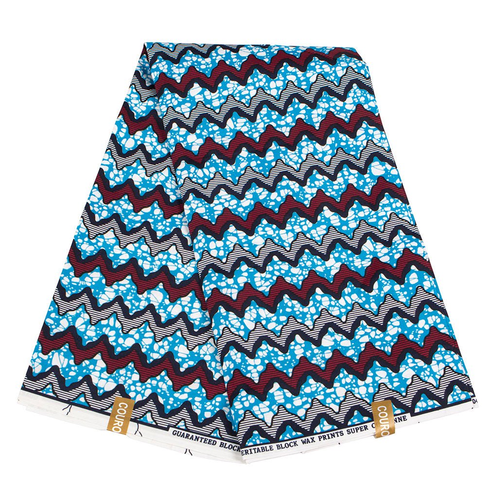 Buy African Ankara Wax Print Fabric – 100% Polyester Block Pattern Material for Sewing for only $4.31 at Flexi Africa!