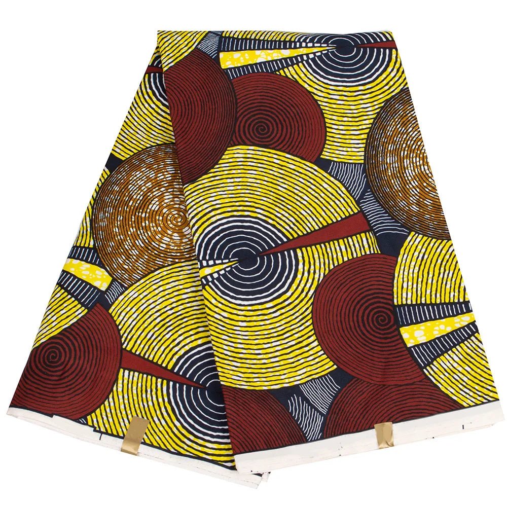 Buy African Ankara Wax Print Fabric – 100% Polyester Block Pattern Material for Sewing for only $4.31 at Flexi Africa!