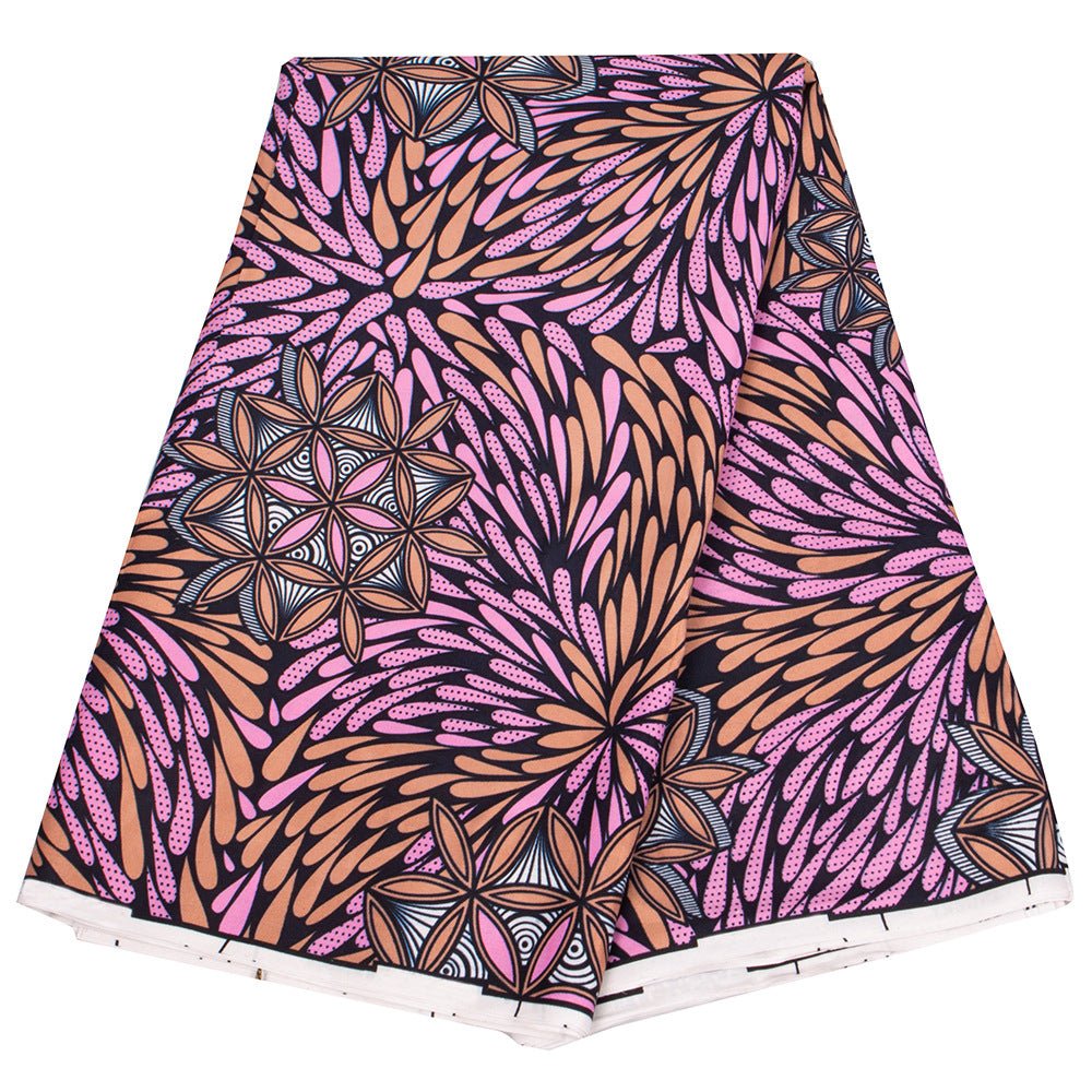 Buy African Ankara Wax Print Fabric – 100% Polyester Block Pattern Material for Sewing for only $4.31 at Flexi Africa!