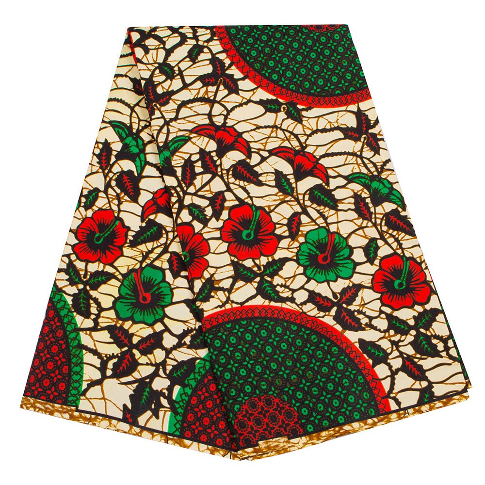 Buy African Ankara Wax Print Fabric – 100% Polyester Block Pattern Material for Sewing for only $4.31 at Flexi Africa!