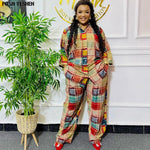 African Ankara Women’s 2PC Set – Matching Pants and Top, Plus Size Elegant Outfit - Free Delivery Worldwide only at Flexi Africa