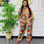 African Ankara Women’s 2PC Set – Matching Pants and Top, Plus Size Elegant Outfit - Free Delivery Worldwide only at Flexi Africa