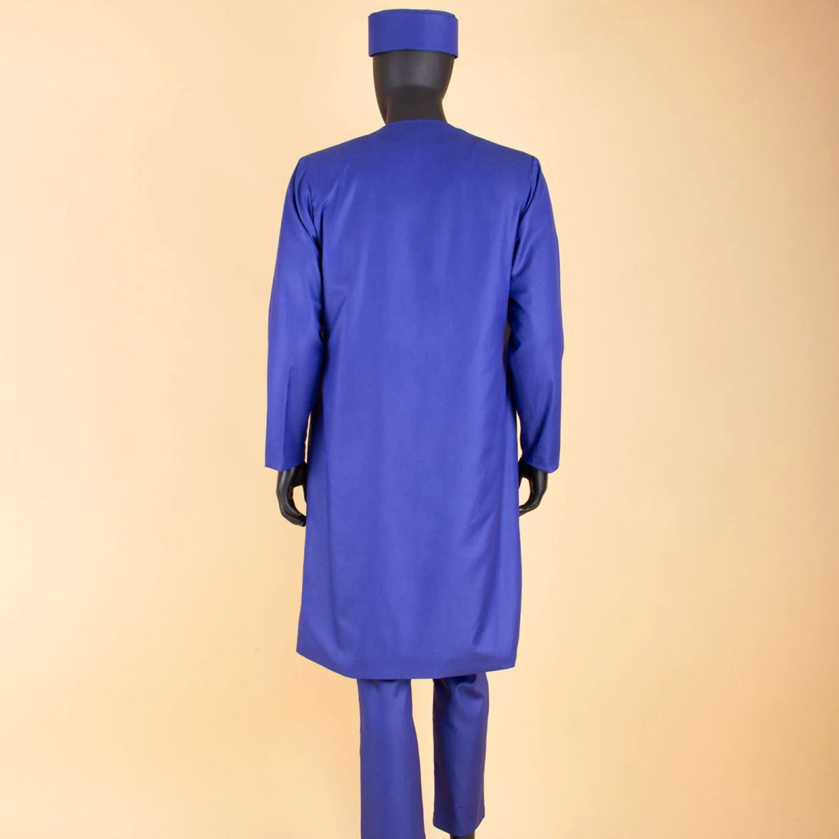 African Clothes for Men – Agbada Robe Embroidery Shirt, Pants, Hat 4PC Set with Chain - Free Delivery Worldwide only at Flexi Africa