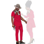 African Couples Matching Clothes – Handmade Bazin Riche Ankara Print for Women and Men - Free Delivery Worldwide only at Flexi Africa