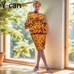 African Dashiki Ankara 2PC Dress & Headband Set – Traditional Women’s Fashion - Free Delivery Worldwide only at Flexi Africa