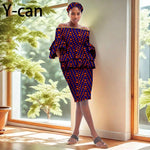 African Dashiki Ankara 2PC Dress & Headband Set – Traditional Women’s Fashion - Free Delivery Worldwide only at Flexi Africa