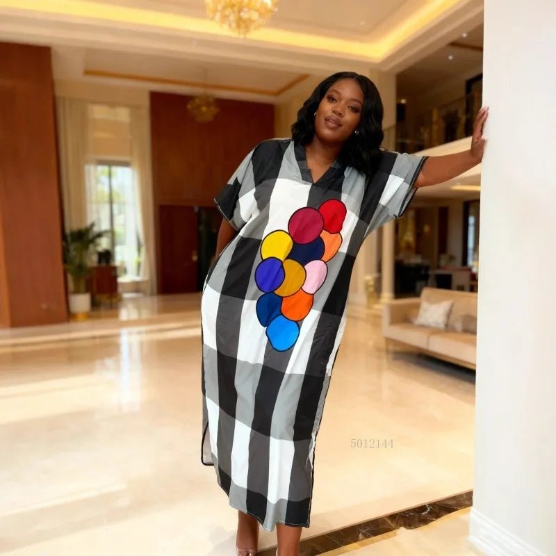 African Dashiki Ankara Evening Gown for Women – Kaftan Abaya Boubou - Free Delivery Worldwide only at Flexi Africa