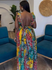 African Dresses For Women 2025 New African Clothes Dashiki Spaghetti Strap Ankara Bazin Traditional Robe Africa Long Dress - Free Delivery Worldwide only at Flexi Africa