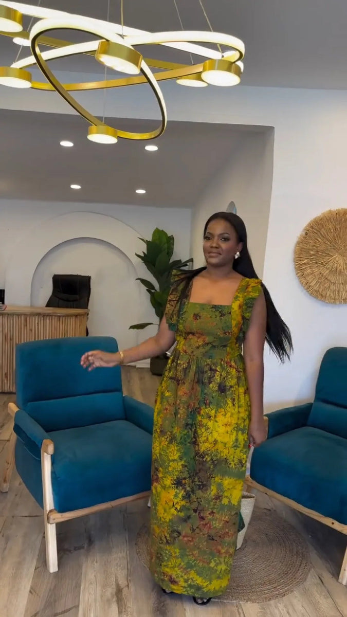 African Dresses For Women 2025 New African Clothes Dashiki Spaghetti Strap Ankara Bazin Traditional Robe Africa Long Dress - Free Delivery Worldwide only at Flexi Africa