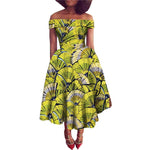 African Dresses for Women Ankara Print Off Shoulder Traditional African Clothing Strapless Dress Ankara Attire