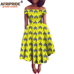 African Dresses for Women Ankara Print Off Shoulder Traditional African Clothing Strapless Dress Ankara Attire
