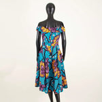 African Dresses for Women Ankara Print Off Shoulder Traditional African Clothing Strapless Dress Ankara Attire