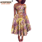 African Dresses for Women Ankara Print Off Shoulder Traditional African Clothing Strapless Dress Ankara Attire