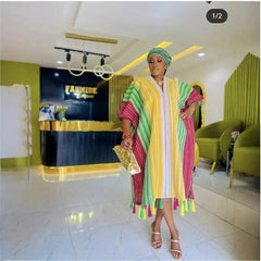 African Dresses For Women Dashiki Long Maxi Dress Ladies Traditional African Clothing Fairy Dreess 2025 Summer Plus Size Dress - Free Delivery Worldwide only at Flexi Africa