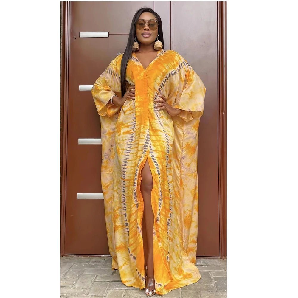African Dresses for Women Hijab Kaftan Print Loose Boubou Robe Africa Clothes Ankara Dashiki Dubai Abaya Scarf Gown Caftan Dress - Free Delivery Worldwide only at Flexi Africa