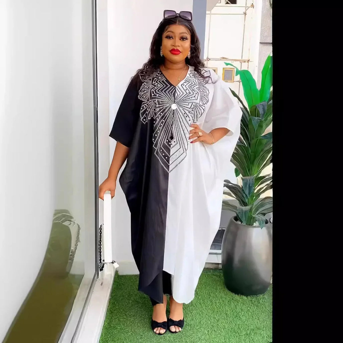 African Dresses for Women Hijab Kaftan Print Loose Boubou Robe Africa Clothes Ankara Dashiki Dubai Abaya Scarf Gown Caftan Dress - Free Delivery Worldwide only at Flexi Africa