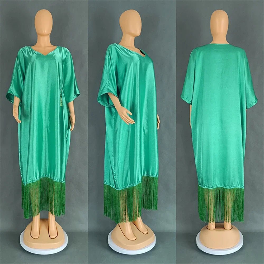 African Dresses for Women Hijab Kaftan Print Loose Boubou Robe Africa Clothes Ankara Dashiki Dubai Abaya Scarf Gown Caftan Dress - Free Delivery Worldwide only at Flexi Africa