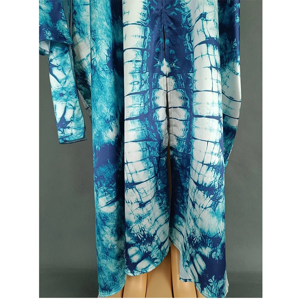 African Dresses for Women Hijab Kaftan Print Loose Boubou Robe Africa Clothes Ankara Dashiki Dubai Abaya Scarf Gown Caftan Dress - Free Delivery Worldwide only at Flexi Africa