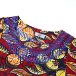 African Embroidered Bazin Dress for Women – Floral Boho Ankara Long Robes - Free Delivery Worldwide only at Flexi Africa