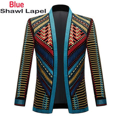 African Embroidery Cardigan Blazer Jacket for Men - Flexi Africa - Flexi Africa offers Free Delivery Worldwide - Vibrant African traditional clothing showcasing bold prints and intricate designs