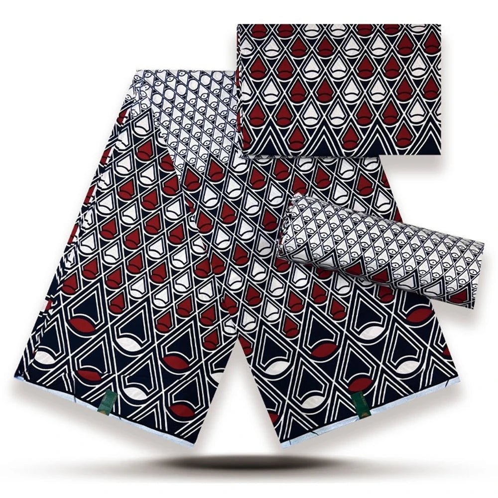 African Fabrics Wax 100% Cotton Wax Prints Good Quality Wax Loincloth For Women Dress 6 Yards - Free Delivery Worldwide only at Flexi Africa