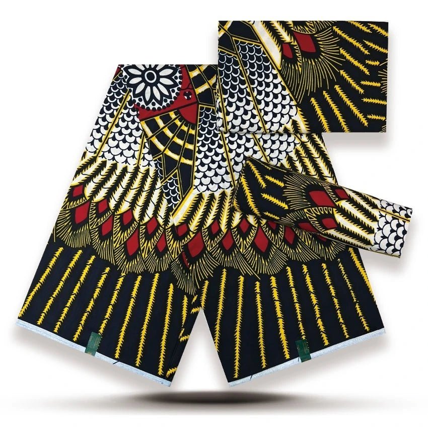 African Fabrics Wax 100% Cotton Wax Prints Good Quality Wax Loincloth For Women Dress 6 Yards