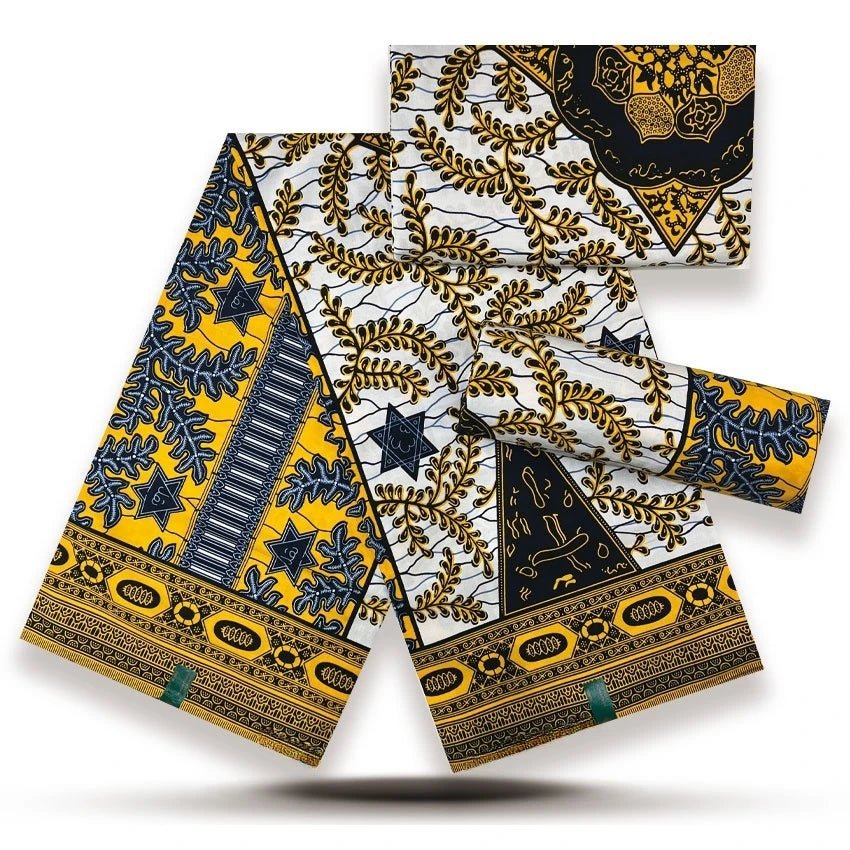 African Fabrics Wax 100% Cotton Wax Prints Good Quality Wax Loincloth For Women Dress 6 Yards - Free Delivery Worldwide only at Flexi Africa